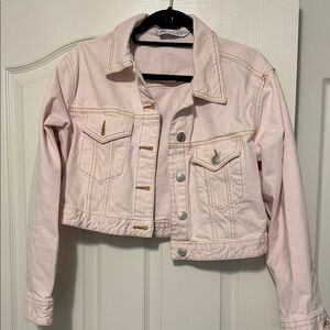 Zara Blush Pink denim jacket